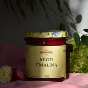 Miód wielokwaitowy z maliną 450g